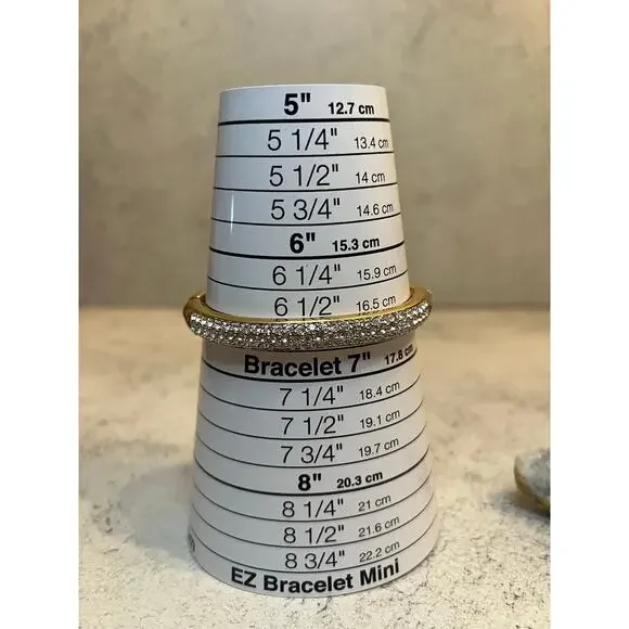 Swarovski Crystal Gold Tone Clamper Bangle signed glam sparkle cuff stacker - Picture 5 of 5